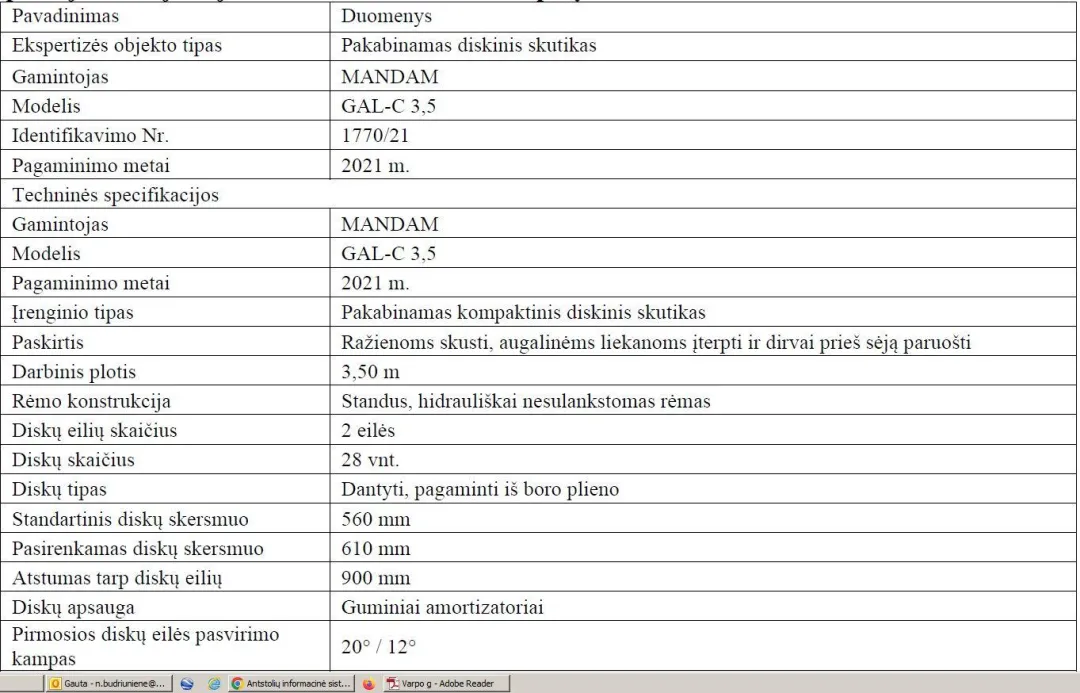 Pakabinamas diskinis skutikas MANDAM GAL-C3,5